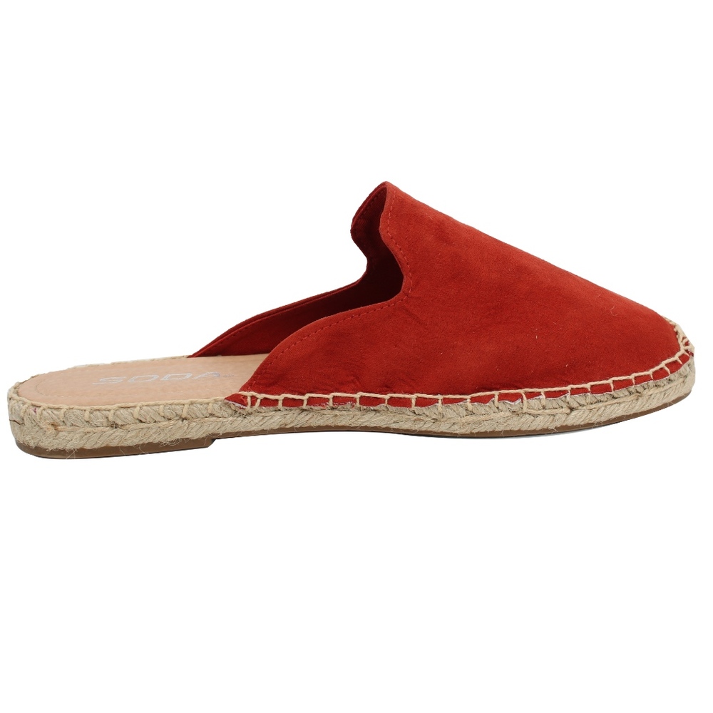Dark Amber Crochet Stitching Slip On Flat Sandal - Picture 3 of 5